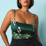 Reformation Anthropologie  Silk Overland Floral Emerald Top Size 12 NWT Photo 0