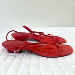 Madewell The Maycie Asymmetric T-Strap Sandal Bandana Red Suede Size 8 Photo 4