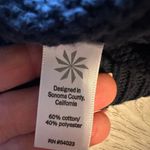 Athleta  Cozy Navy Hooded Zip-Up‎ Sweater Casual Comfort Layering cable knit Photo 2