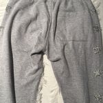 Grey Sweatpants With Silver Stars Gray Photo 0