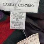 Vintage Casual Corner Women's Retro Holiday Striped Blazer Wool Blend Winter 10 Red Photo 3