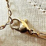 gold tone flat herringbone chain choker necklace Photo 4