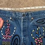 Vintage Levi’s 1993 M. Stewart “The Dance” Artwork Reworked Made in USA Skirt Blue Size 4 Photo 1