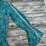 Lucy Love Women's Tunic Length Paisley Blouse Teal Turquoise White L LG Large Photo 12