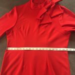 Women’s Red Long Sleeve Midi Dress with Bow Detail Size XL Photo 8