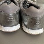 Cole Haan Zerogrand Silver Metallic Gray Lace Up Sneakers Shoes Size 9 Photo 5