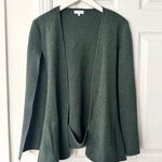Parenti's Forest Green Cashmere Open Cape Blazer Cardigan Sweater Small Minimal Photo 0