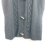 Relativity  L Hoodie Wool Blend Toggle Fur Trim Knit Vest Photo 5