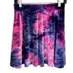 Velvet Tie Dye Skater Skirt Pink Purple Blue Flared A Photo 2