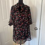 Love Tree floral shift dress with cold shoulders. Photo 1