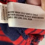 Gap top Womens M Red Blue Striped Crew Neck Long Sleeve Shirt cotton Photo 5