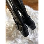 Bandolino  Boots Womens 7.5 Collyer Knee High Tall Riding Heels Black Leather Zip Photo 2