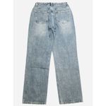 Pink Lily  Distressed High Rise Straight Leg Light Wash Jeans Size 27 Bohemian Photo 5