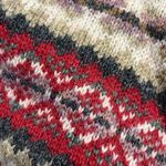 Vintage Crystal Kobe Shetland Wool Sweater Nordic Red Fair Isle Womens Small Photo 11