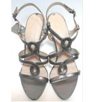 via spiga  "Honour 2" Granite Leather Ankle Heels Photo 5