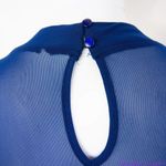 Ashley Stewart NEW Sexy Flirty navy blue feather front short sleeve night gown lingerie lounge Photo 6