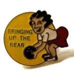 Bringing up the rear vintage bowling lapel pin Photo 2