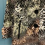 Anthracite‎ by Muse Women's trench Jacket Animal Print Lined Pockets Size 4 coat Black Photo 3