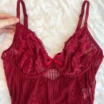 STUNNING LACE BODYSUIT Red Size L Photo 6