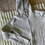 Brandy Melville white Ribbed Hoodie Photo 1