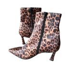 Steve Madden Leena Pointed Toe Bootie Women's 6.5 Leopard Animal Print Party Photo 4