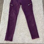 EXPRESS Purple Ankle Legging Mid Rise Front Tie Fringe Denim Jeans Photo 2