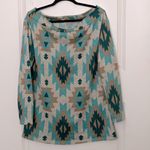 Wrangler Western Geometric Boatneck Top Large Photo 0