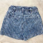 American Eagle  Stretch Highest Waist Mom Paper Bag Shorts Striped‎ 00 Photo 4