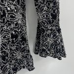 Vtg Y2K Brittany Black Embroidery Crystal Top Sz XL Glam Holiday Mesh Whimsigoth Photo 8