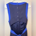 Anthropologie Elevenses Navy Blue Open Back Wide Leg Becas Jumpsuit Size 4 Photo 8