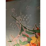 Vintage Floral Print Scarf Lightweight Accessories Fashion Women Made in Japan Blue Photo 6