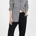 Madewell Linen Blend Track Trousers, Black, size Medium Photo 0