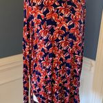 Fantastic Fawn Boutique Dress Floral Long Sleeve Shift Womens Small Navy Photo 4