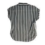 Rhapsody  70's/80's Womens Striped Short Sleeve Button Up Shirt Made in USA Small Photo 5