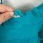 In Bloom Blue Babydoll Lace Floral Flowy Ruffle Preppy Top Size Large Photo 1