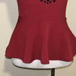 Charlotte Russe Charlotte‎ Russe XS maroon peplum blouse Photo 2