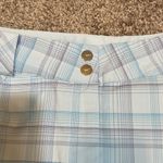 Nike  Golf Skirt Size 2 Light Blue Plaid Lined Skort Dri-Fit Stretch Tech Fabric Photo 2