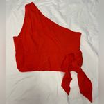 Free People Carmen One Shoulder Top in Hot Pimento Orange Photo 2