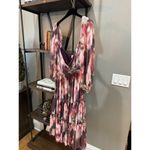 Sachin + Babi Jamie Blurred Floral Chiffon Midi Dress Purple Womens Size 6 Photo 3