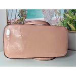 ALDO Pastel Pink Quilted Patent Faux Leather Satchel Bag Structured Purse OS Photo 7