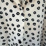 Avon Fashions Vintage 90s Cream Black Abstract Floral Button Up Shirt Plus 15/16 White Photo 1