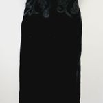 Vintage Suzelle 80s black velvet high waist pencil skirt size 6 Photo 3
