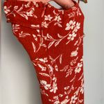 Nasty Gal  Ditsy Floral Midi Dress Orange Red Cottagecore Fairy Romantic Coquette Photo 9