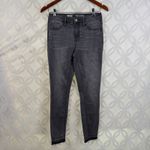 Mossimo High Rise Power Stretch Black Wash Raw Hem Jeggings Size 26 Photo 4