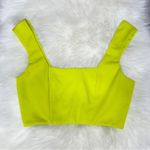 Show Me Your Mumu Neon Yellow Crop Top Womens Size Small Summer Festival Rave Photo 2