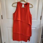 Sfera Layered Front Crew Neck burnt orange tiered sleeveless mini Dress M/L Red Size L Photo 13