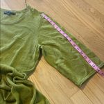 Gudrun Sjoden Linen Cotton Chartreuse Green Tunic Sweater Mini Dress Pockets SzL Size L Photo 5