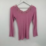 American Vintage Vintage Y2K Pink Lace Top Size Large Girly Early 2000s Photo 5