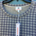 Sundry NWT Sapphire/Gray Houndstooth Print Long Sleeve Sweater Size 1/Small Photo 2