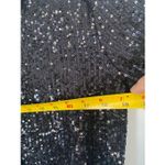 Halogen  Dark Black Sequin Button Down Shirt Sz  M Photo 4